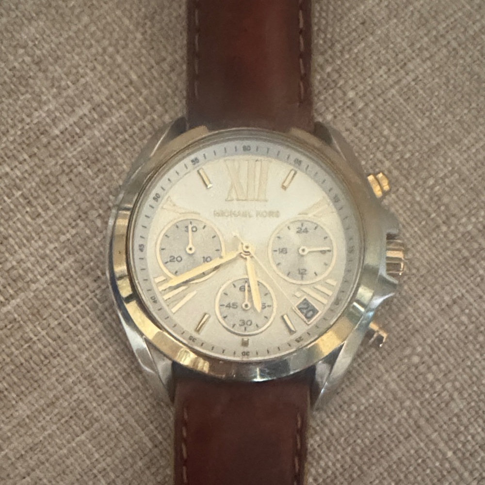 Michael Kors with Brown Leather Chronograph Watch